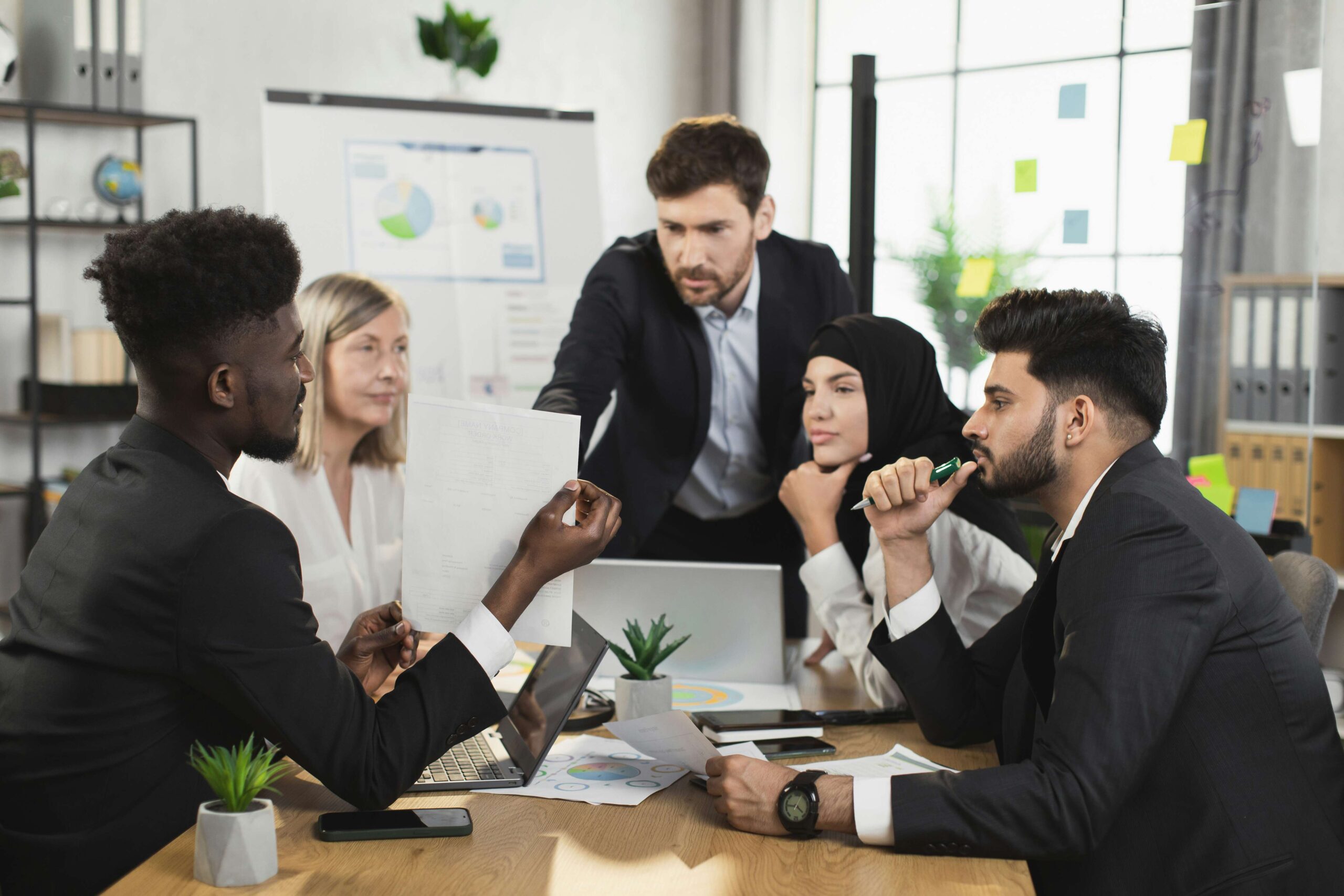 Sustainable leadership and ESG strategy in a modern corporate workplace